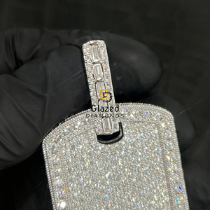 Superbe pendentif en diamant à la mode personnaliser et bijoux personnalisés fabriqués en argent sterling 925 avec des diamants cultivés en laboratoire - Product Image 4