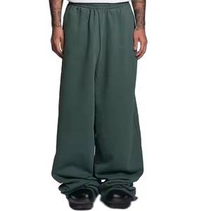 Pantalones de pierna ancha informales de alta calidad para hombre, cómodos, ligeros, de algodón, a media cintura y elegantes - Product Image 6