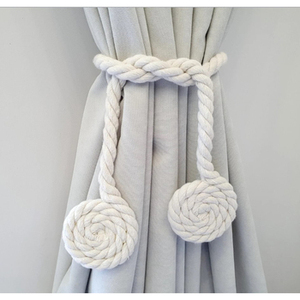 Farmhouse Handmade Macrame Rope Tiebacks with Tassel Finished Perfect for <b>Living</b> <b>Room</b> <b>Curtain</b> Holdback Top Material Accessories - Product Image 6