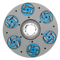 Plaque de transmission multifonctionnelle en aluminium de 17 pouces (430 mm) pour polisseuse de sols, support magnétique pour 6 têtes d'outils