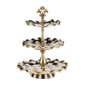 ขาตั้งเค้กทรงกลมโลหะทองเหลืองแบบตั้งโต๊ะ สามขา ดีไซน์หรูหรา - Product Image 4