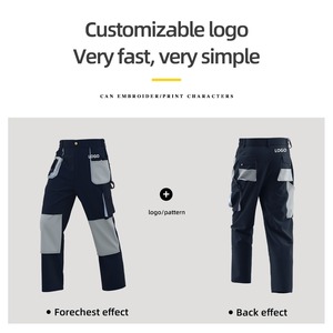 Pantalon Cargo en Coton Durable pour Hommes Uniforme de Travail Respirant avec Multi-Poches pour les Tailles US et UE Pantalon de Travail - Product Image 4