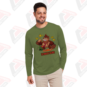 T-shirt en jersey de coton à manches longues pour homme Heritage, écologique, confort estival, appliques disponibles, denim, batik, velours côtelé, perles - Product Image 5