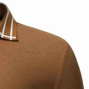 Venta caliente Logotipo personalizado Golf de los hombres para Polo Camisa 100% Algodón Diseño sólido en tela de punto Uniforme perfecto para hombres - Product Image 5