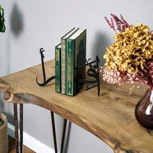 Serre-livres de table moderne en métal noir IQRA arabe calligraphie fini article décoratif calligraphique pour bureau mariage pour le Ramadan - Product Image 2