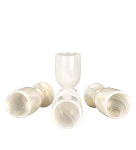 ถ้วยไอศกรีมหินอ่อนสีขาวทำด้วยมือลายหินอ่อนโอนิกซ์ถ้วยไอศกรีมหินอ่อน - Product Image 2