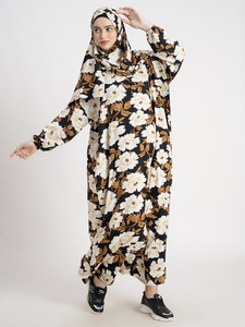 Último Modelo 2024, Abaya Personalizada para Mujer Musulmana, Venta Caliente en Dubái, Vestido Khimar de Poliéster con Manga Larga, Disponible a Buen Precio - Product Image 6