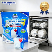 Capsules de lavage de vaisselle biodégradables, gel soluble dans l'eau, capsules pour lave-vaisselle, nettoyage en profondeur 5 en 1