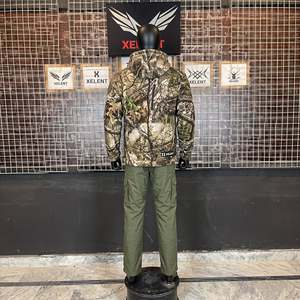 Unisex <b>Camouflage</b> Fleece Hooded Zipper-Front Hiking Jacket - Product Image 2