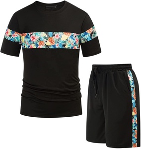 เสื้อยืดและกางเกงขาสั้นแบบ unisex ผ้าคุณภาพสูงผสมคอตตอน/โพลีเอสเตอร์ แห้งเร็ว พิมพ์ลายกราฟิกแบบสกรีน ลวดลายลำลอง - Product Image 1