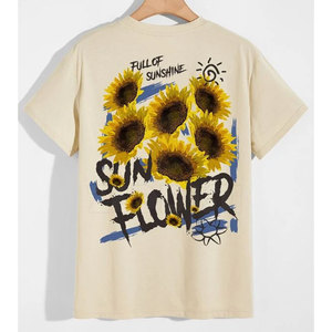 El mejor precio 100% camisetas de algodón de punto ligero Color personalizado impreso último diseño patrón sólido camisetas impresas personalizadas - Product Image 2