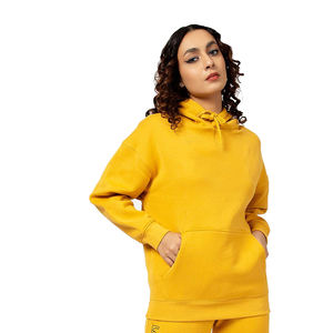 Sweat à capuche à épaules tombantes surdimensionné de haute qualité impression personnalisée conception vierge unie pour une utilisation hivernale Placement avant - Product Image 6