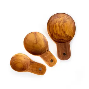 Wooden spoon different size shot handle tasting and spice mini wood spoon With high quality at lowest cost