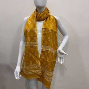 Écharpe en coton imprimé naturel faite à la main, châle, couvre-vêtement de plage traditionnel pour femmes, vêtements de fête, longueur longue, dupatta - Product Image 1