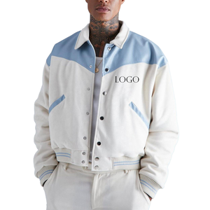 Veste universitaire classique en molleton rouge faite à la main, design à rayures blanches, personnalisable, de haute qualité, veste d'hiver pour homme, grande taille, faible MOQ - Product Image 5