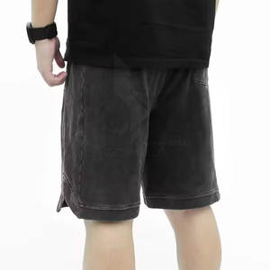 Shorts Casuales al por Mayor, Lavado Ácido, 100% Algodón, Ligeros, Color Personalizado, Cintura Media, Cierre Elástico, Secado Rápido, Color Sólido - Product Image 3