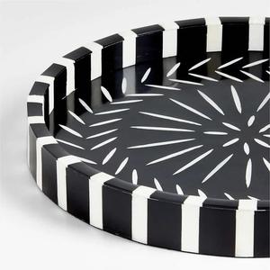 Vente en gros de plateaux de service en résine incrustée sur mesure de style nordique ustensiles de cuisine rectangulaire en plastique acrylique MDF pour usage domestique - Product Image 2