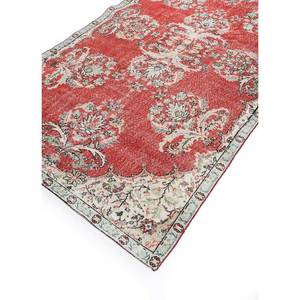 Tapis en laine noués à la main de grande taille, style vintage, motif médaillon rouge-orange classique, pour la maison, le couloir, design rectangulaire, recyclé - Product Image 2