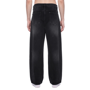 Jeans de Pierna Ancha para Hombre, Estilo Vintage, con Bordado y Parches de Cristal - Product Image 6