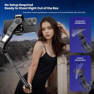 Palo de selfie ajustable Pro 360 con luz LED de relleno, control remoto inalámbrico, soporte estabilizador para teléfonos celulares, aluminio, 1800 mm - Product Image 4