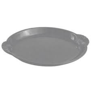 Plat de service élégant en aluminium ovale, finition texturée, plat de service en métal avec poignées en corde, décoration d'intérieur, vaisselle, fête - Product Image 4