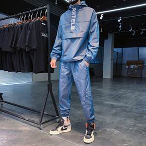 Conjunto personalizado cortavientos OEM, pantalón y Sudadera con capucha para hombre, venta al por mayor, chándal personalizado para mujer, conjuntos para correr para hombre, ropa de entrenamiento - Product Image 3