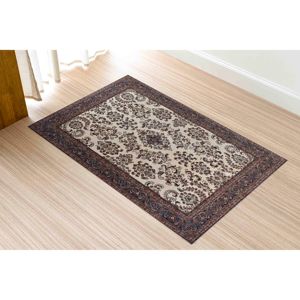 Brown Floral Pattern Printed <b>Rug</b> - Antique Decor Turkish Design,<b>Chenille</b> <b>Rug</b> - Product Image 5