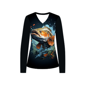 2025 nuevo logotipo anti-UV personalizado UPF 50 camisas de rendimiento de pesca de manga larga para mujeres ropa de pesca de verano transpirable de secado rápido - Product Image 6