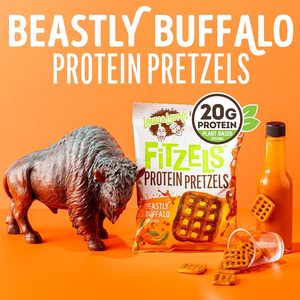 Lenny & Larry's FITZELS <b>Protein</b> Pretzels [Beastly Buffalo] 8 x 3oz Bags - Product Image 2