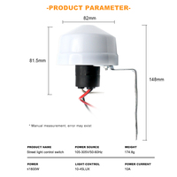 Lampu Jalan otomatis kedap air, lampu jalan sensitivitas tinggi, lampu optik 110V-220V dengan kunci putar, saklar luar ruangan fotosel