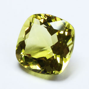 ควอตซ์เลมอนควอตซ์ตัดเป็นเหลี่ยมเพชรพลอยธรรมชาติสีเขียวทอง100% - Product Image 5