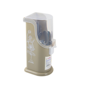 Support à baguettes et cuillères en plastique anti-poussière avec couvercle transparent, distributeur de cure-dents, organisateur de couverts pour restaurant, aire de restauration, cantine - Product Image 2