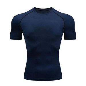 <b>Custom</b> Logo Breathable Tights <b>Compression</b> Breathable Athletic Gym T <b>Shirt</b> Quick Dry Sport T <b>Shirt</b> for Men Compressed T <b>shirt</b> - Product Image 1