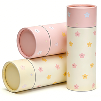 Animaux mignons de dessins animés, tube en papier cylindrique fait main, respectueux de l'environnement |   Boîte cylindrique personnalisée Kawaii pour cadeaux d'enfants et papeterie
