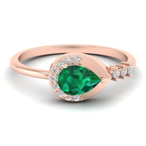 REYES Bague de fiançailles personnalisable en or 14K certifiée GRA, Moissanite, pierre précieuse émeraude, bijoux de créateur exclusifs. - Product Image 5