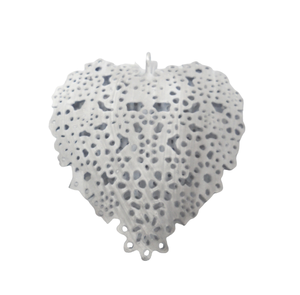 Venta al por mayor a granel decorativo colgante corazón blanco con cobre Anti pared decoración corazón para boda y Navidad decoración hecha a mano - Product Image 4