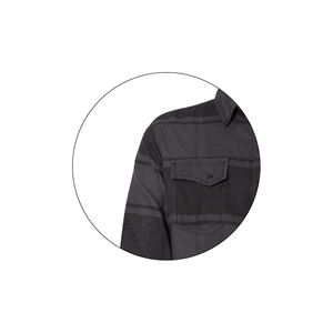 OEM diseño personalizado suave contraste Plaid franela bolsillo camisa manga larga hombres Vintage Casual franela camisas - Product Image 3