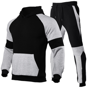 Conjunto Deportivo Informal con Capucha para Hombre, Corte Ajustado, Ropa Deportiva de Invierno, Conjunto de Dos Piezas, 100% Algodón, Transpirable, Resistente al Viento - Product Image 2