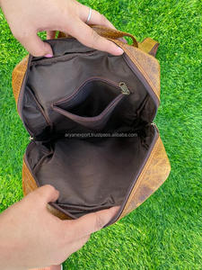 Nouvel arrivage de sacs à dos de voyage en cuir pleine fleur faits à la main véritable personnalisé unisexe rustique marron Vintage sacs à dos pour ordinateur portable - Product Image 6