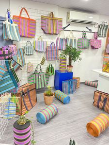 Large Eco-Friendly Recycled Nylon Shopping Bags Sustainable Plastic Bags Made India Bulk Supply <b>Laundry</b> Zipper Offset Printing - Product Image 2