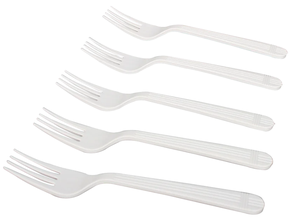 Tenedores Desechables de Polipropileno Premium Biodegradables Ecológicos Extra Resistentes Blancos Paquete de 1000 Unidades para Fiestas - Product Image 3