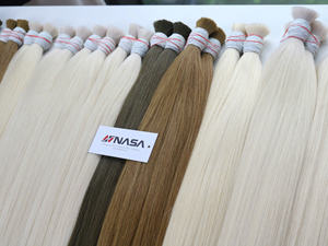 Extensions de cheveux en vrac couleur blonde haute qualité toutes longueurs Super Double dessiné 100% cheveux vietnamiens - Product Image 5