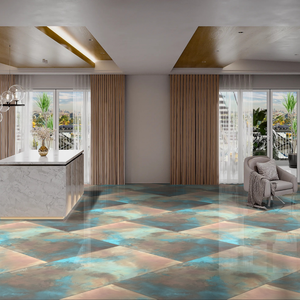 กระเบื้องปูพื้นพอร์ซเลนเคลือบเงา600X1200MM การตกแต่งภายในห้องนั่งเล่นหรูหราทันสมัยสำหรับพื้นผนังโรงแรมอัปเกรด - Product Image 2