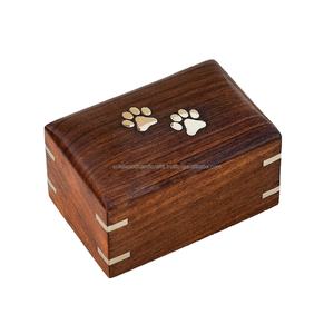 Wooden Urn <b>Box</b> for Pet <b>Ashes</b> | Wood Cremation Urns | Decorative Urns | - Product Image 1