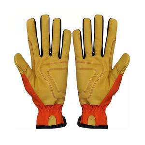 Proveedor de Pakistán, buena calidad, venta directa de fábrica, guantes de cuero de trabajo de seguridad, guantes de seguridad de cuero resistentes a los cortes protectores OEM - Product Image 6