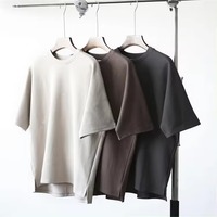 T-shirt formel uni personnalisé pour homme avec logo imprimé, 120 grammes, brodé au crochet, respirant, anti-boulochage, séchage rapide