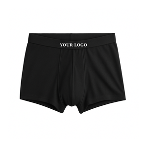 OEM Design Men's 100% Cotton <b>Boxers</b> Good Absorbency Breathable Underwear with <b>Customized</b> Logo Made in Vietnam - Product Image 2