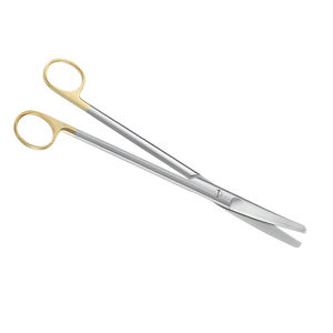 Ciseaux utérins de dissection demi-or, courbés, à bout arrondi, 230 mm, 9 pouces, en acier métallique, pour salle d'opération, par SurgiRight - Product Image 3