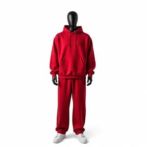 Survêtements imprimés sur mesure grande taille en coton 380 GSM de haute qualité, molleton évasé respirant, coupe-vent, écologique, à manches longues - Product Image 4