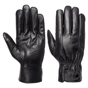 Nouveaux gants de moto vintage pour hommes hiver cuir de daim extérieur cousu rayé rétro uni pour l'automne conduite équitation - Product Image 1